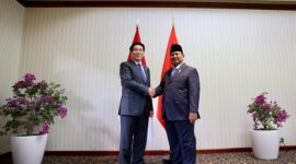 Presiden RI Prabowo Subianto melakukan pertemuan bilateral dengan Presiden Vietnam, Jenderal Luong Cuong di Swissotel, Lima, Peru. (Dok. Tim Media Prabowo)